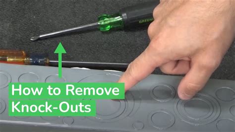 how to knock out holes in metal electrical box|knock out electrical box removal.